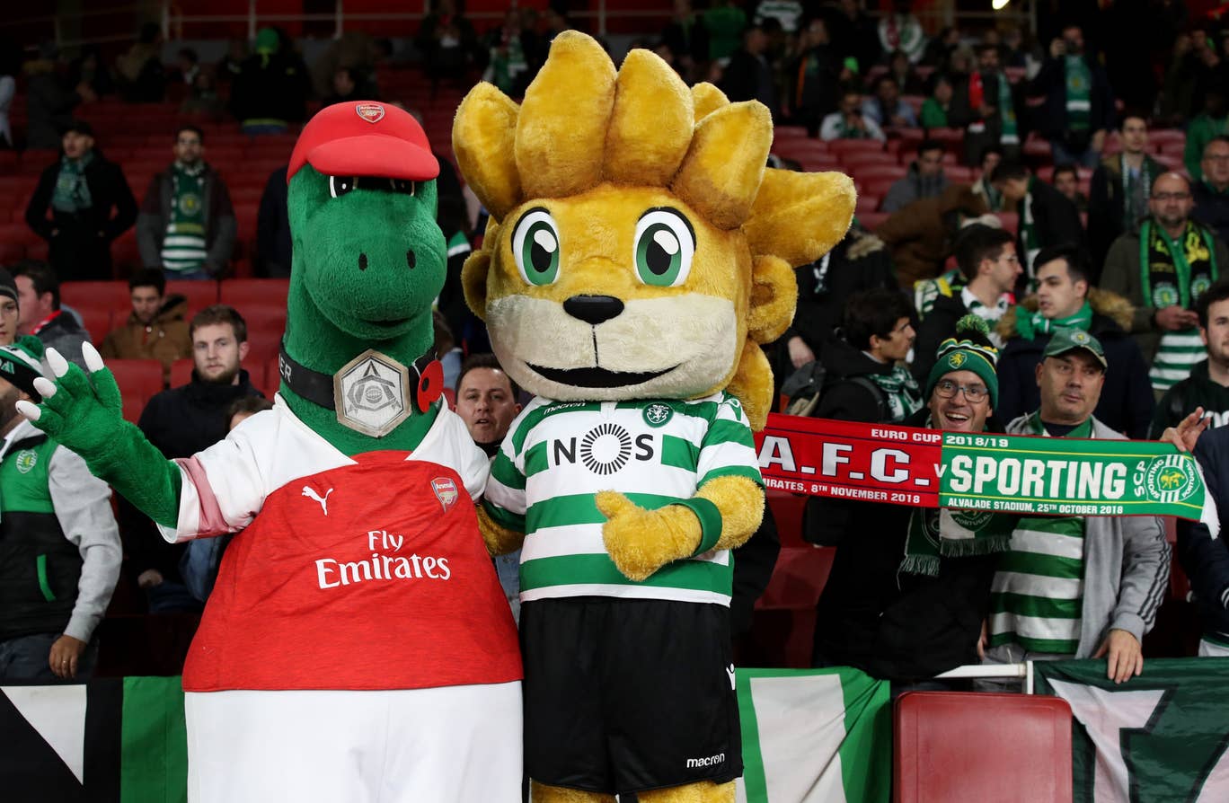 Arsenal mascot Gunnersaurus Arsenal mascot Gunnersaurus