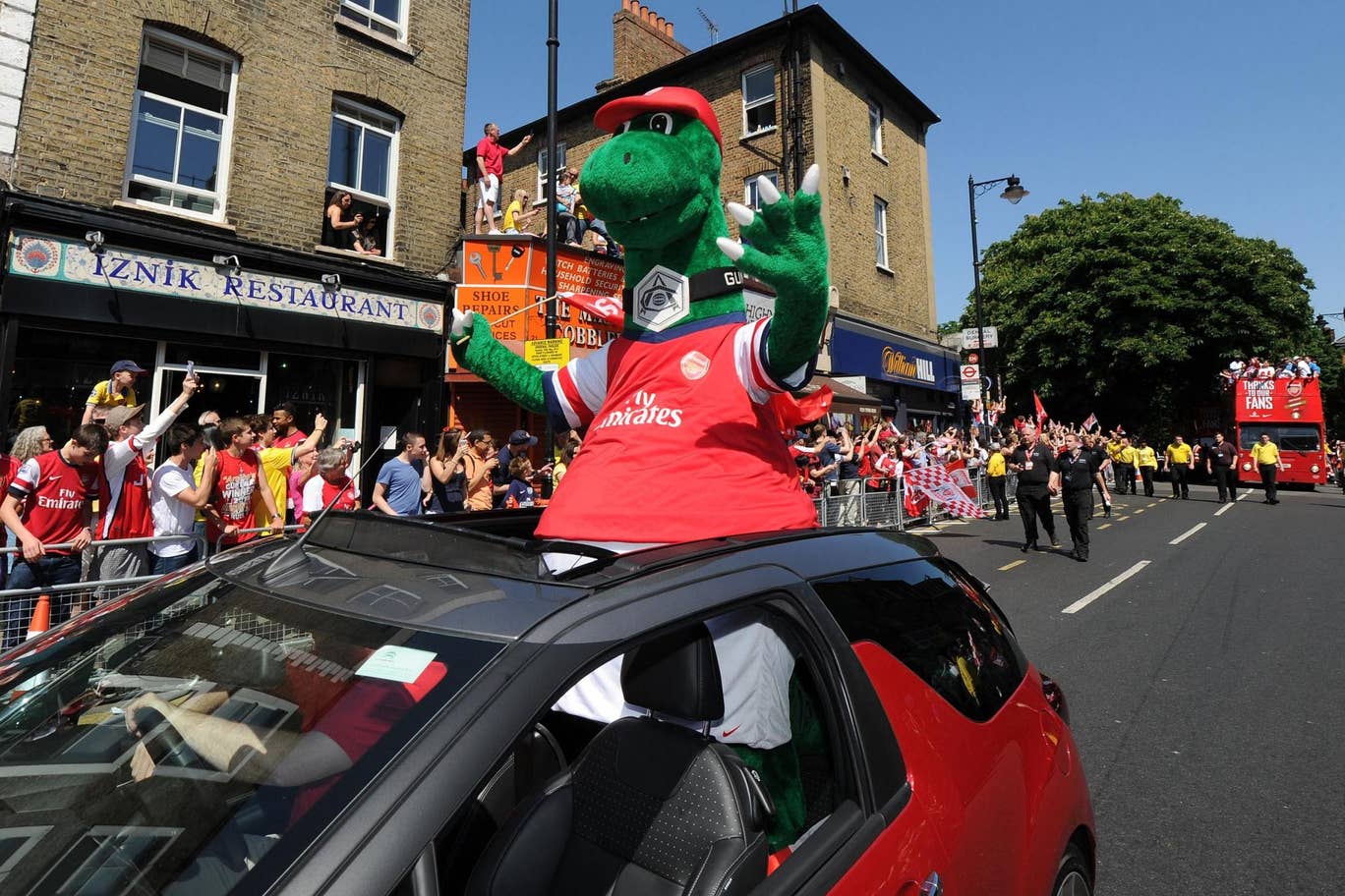 Arsenal mascot Gunnersaurus Arsenal mascot Gunnersaurus
