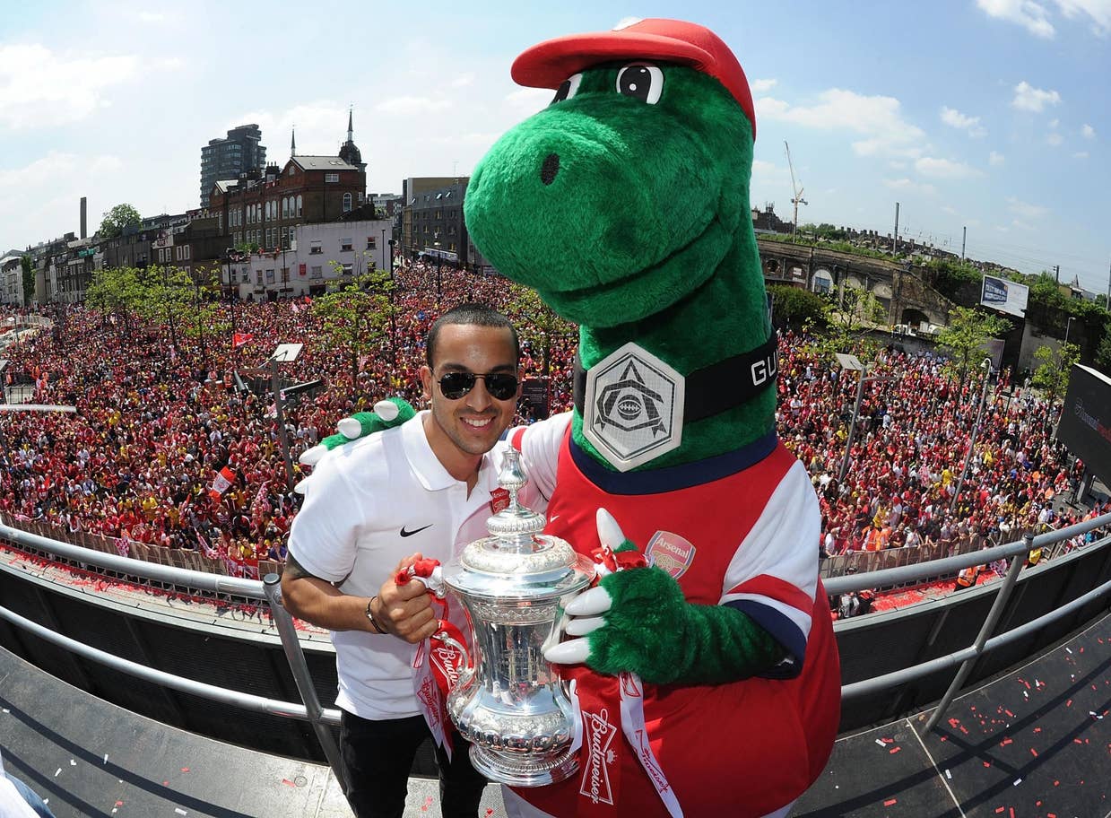 Arsenal mascot Gunnersaurus Arsenal mascot Gunnersaurus