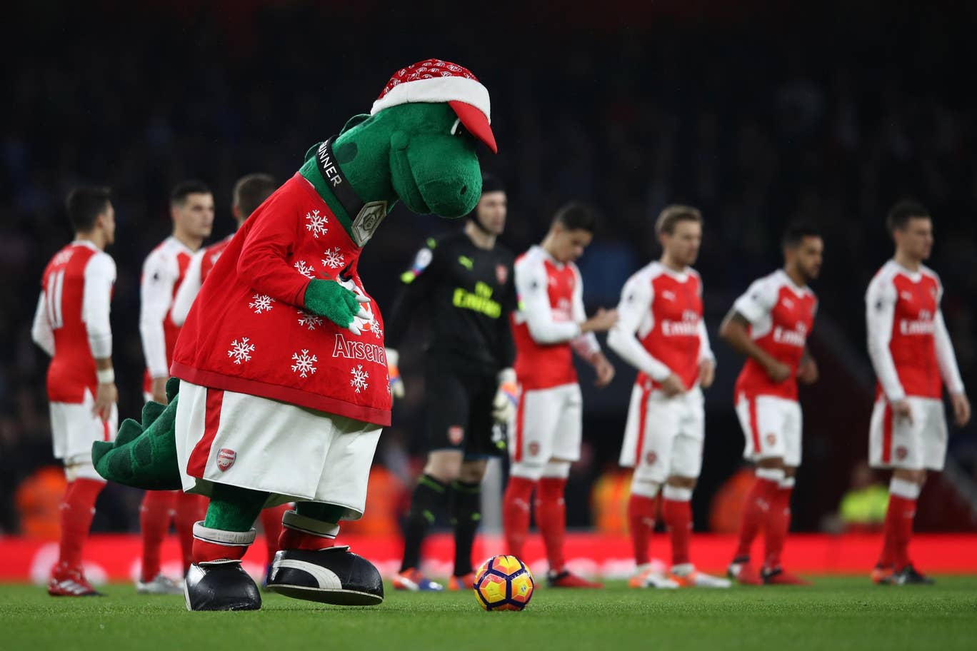 Arsenal mascot Gunnersaurus Arsenal mascot Gunnersaurus