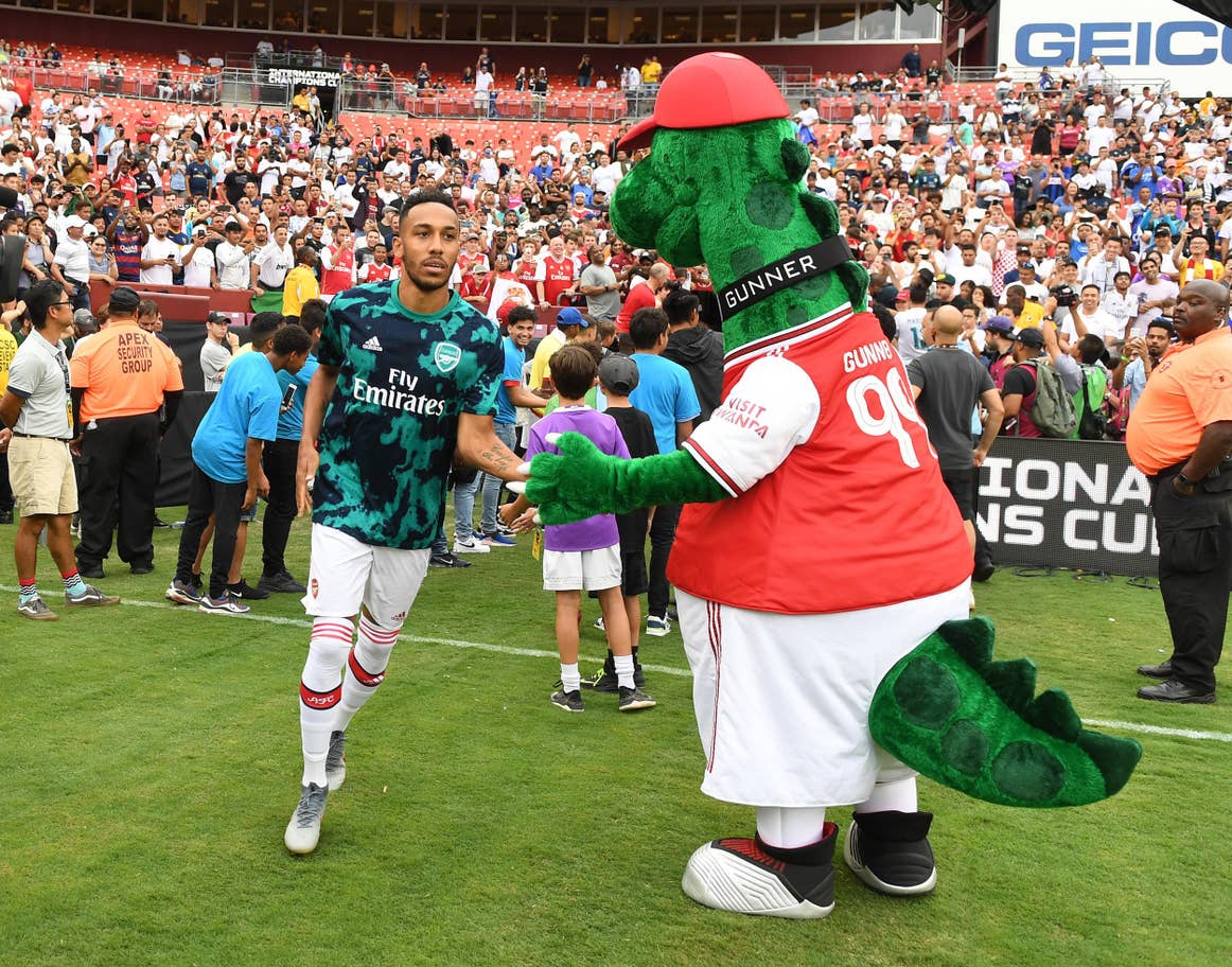 Arsenal mascot Gunnersaurus Arsenal mascot Gunnersaurus